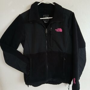The North Face Women's Black Jacket with Pink Logo